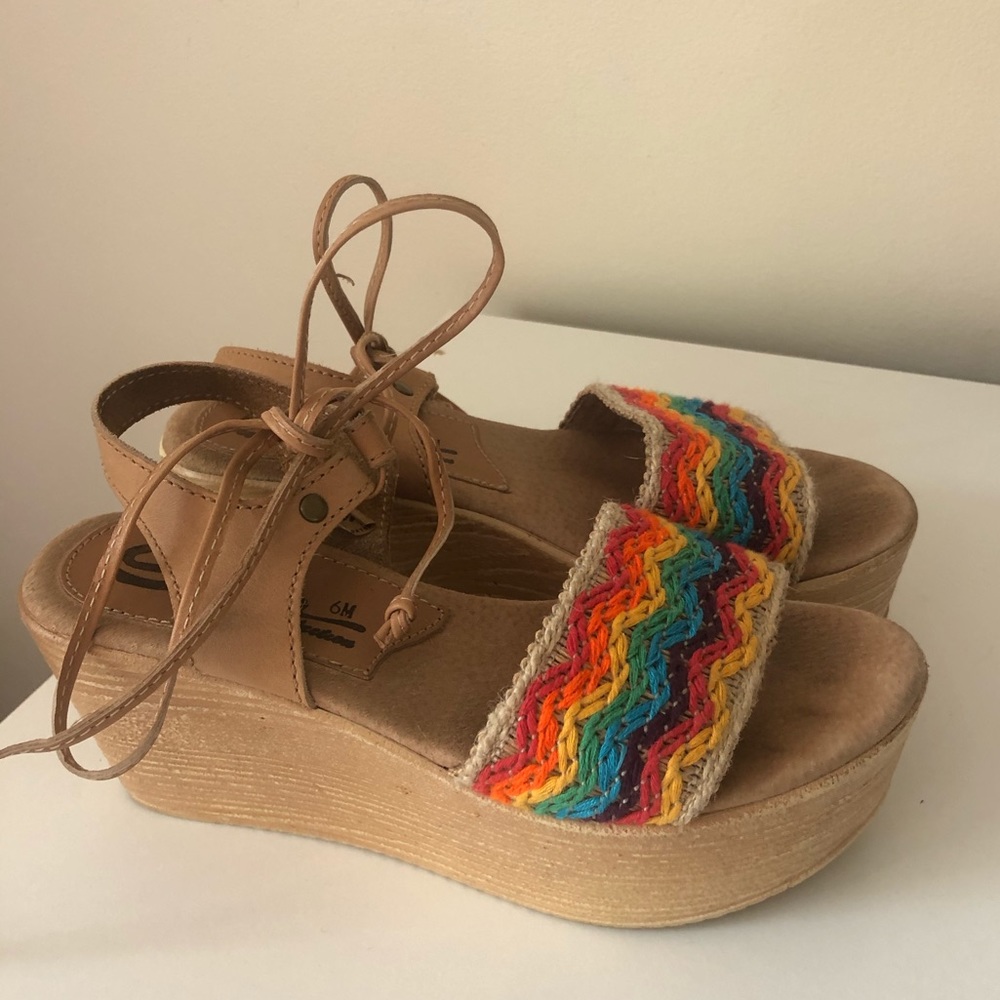 Colorful platform shoes